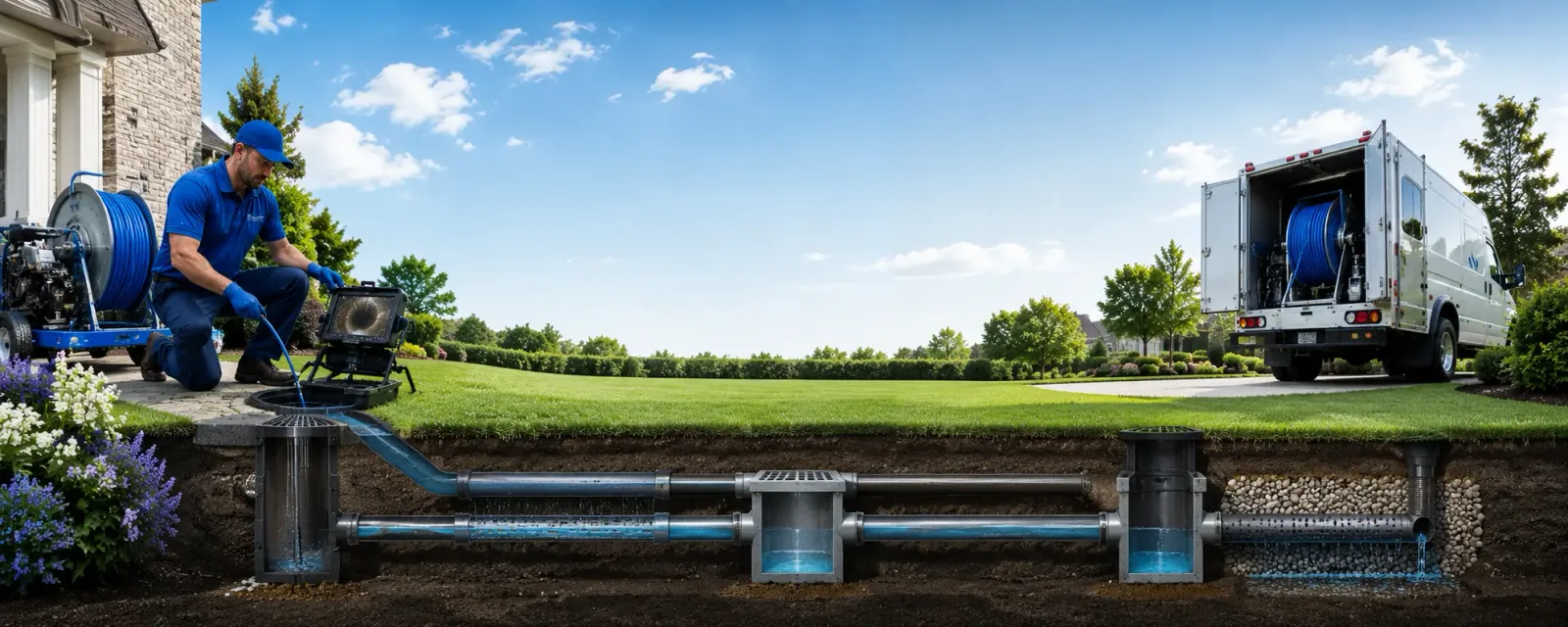 Outdoor drain cleaning information for Hunters, WA